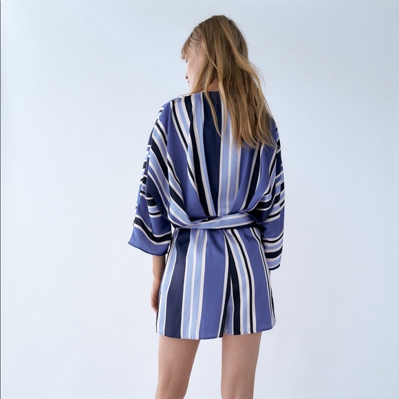 NWT Zara Stripped Jumpsuit Dress - Picture 4 of 11